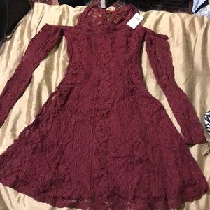 Lace Burgundy Dress